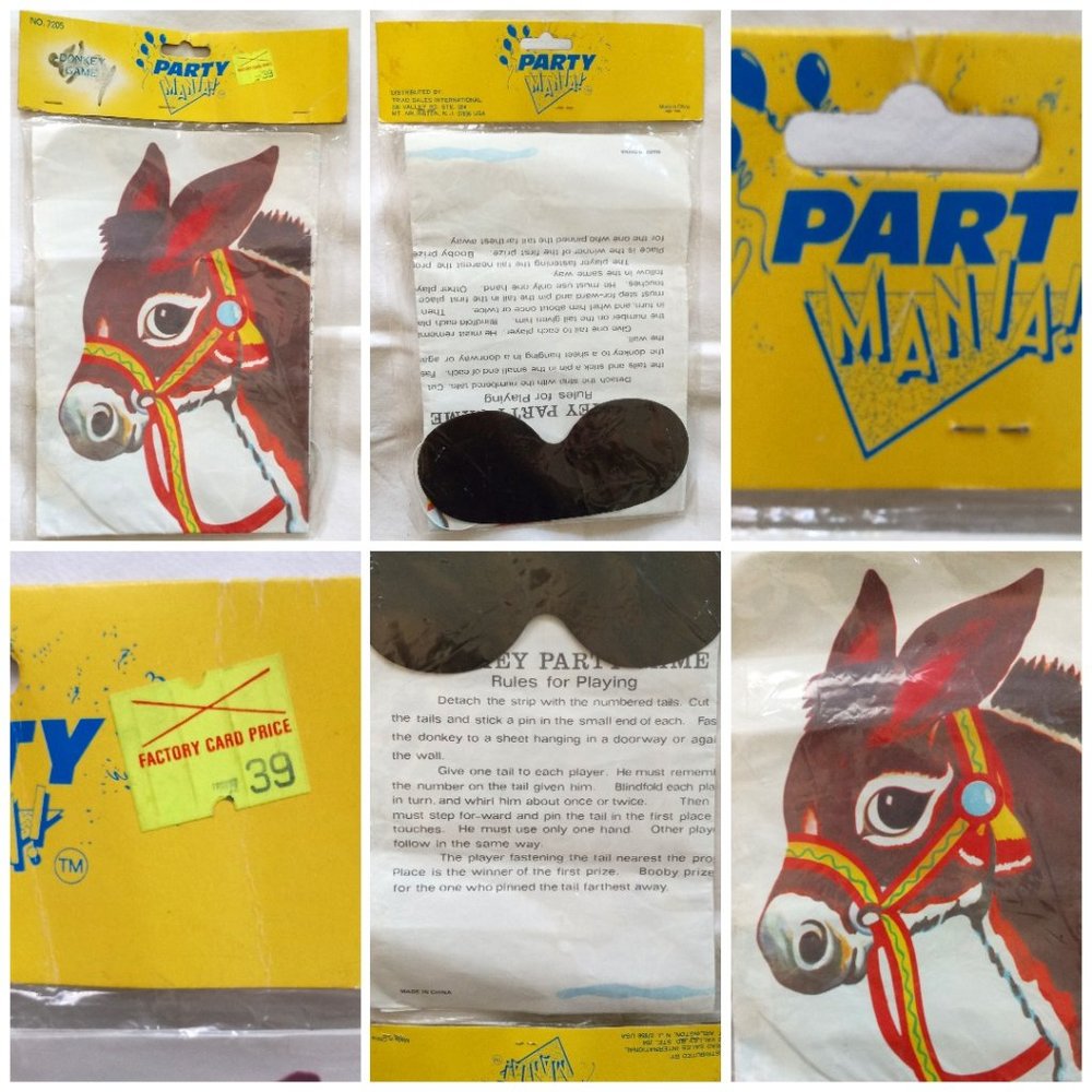 Pin the Tale on the Donkey Game: Party Mania! brand